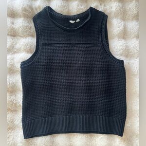 GAP Black Knit Sweater Size Small 100”% Cotton